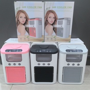 跨境喷雾风扇三喷加湿器办公室静音宿舍充电式小型电扇桌面冷风机